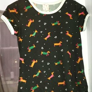 Christmas weiner dog shirt